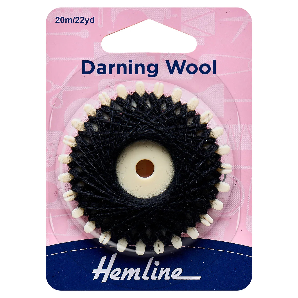 Hemline Darning Wool - 20M Black