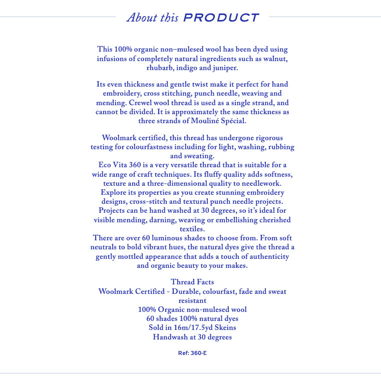 DMC Eco Vita Organic Wool Thread