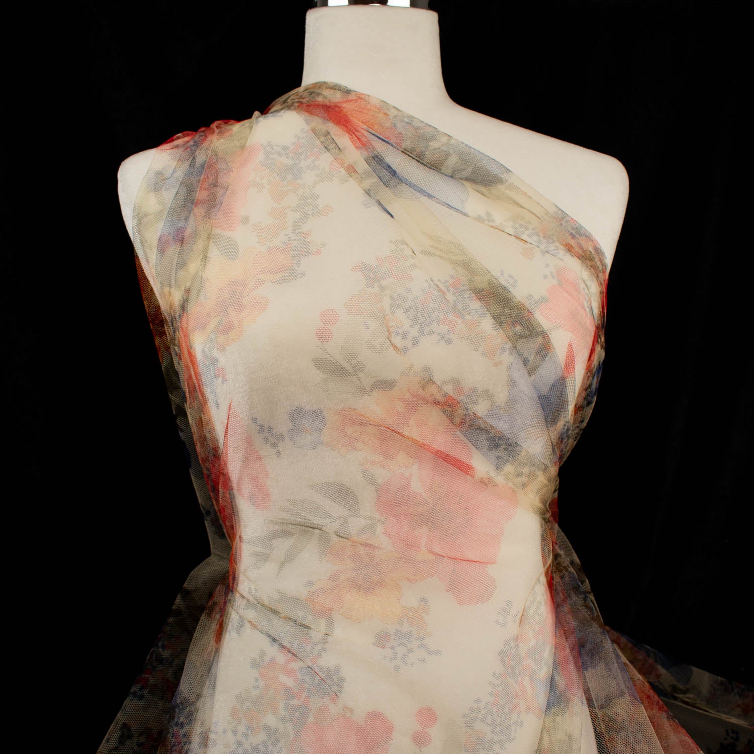 Digital Printed Fine Soft English Tulle - The Devon Collection