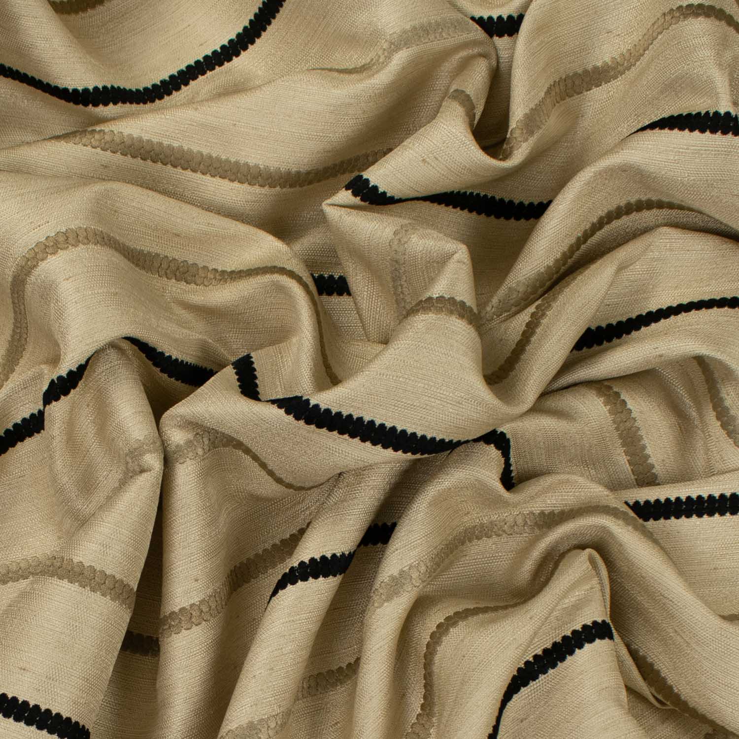 Darwin by Zepel - Curtaining/Upholstery Linen-Look Stripes Jacquards