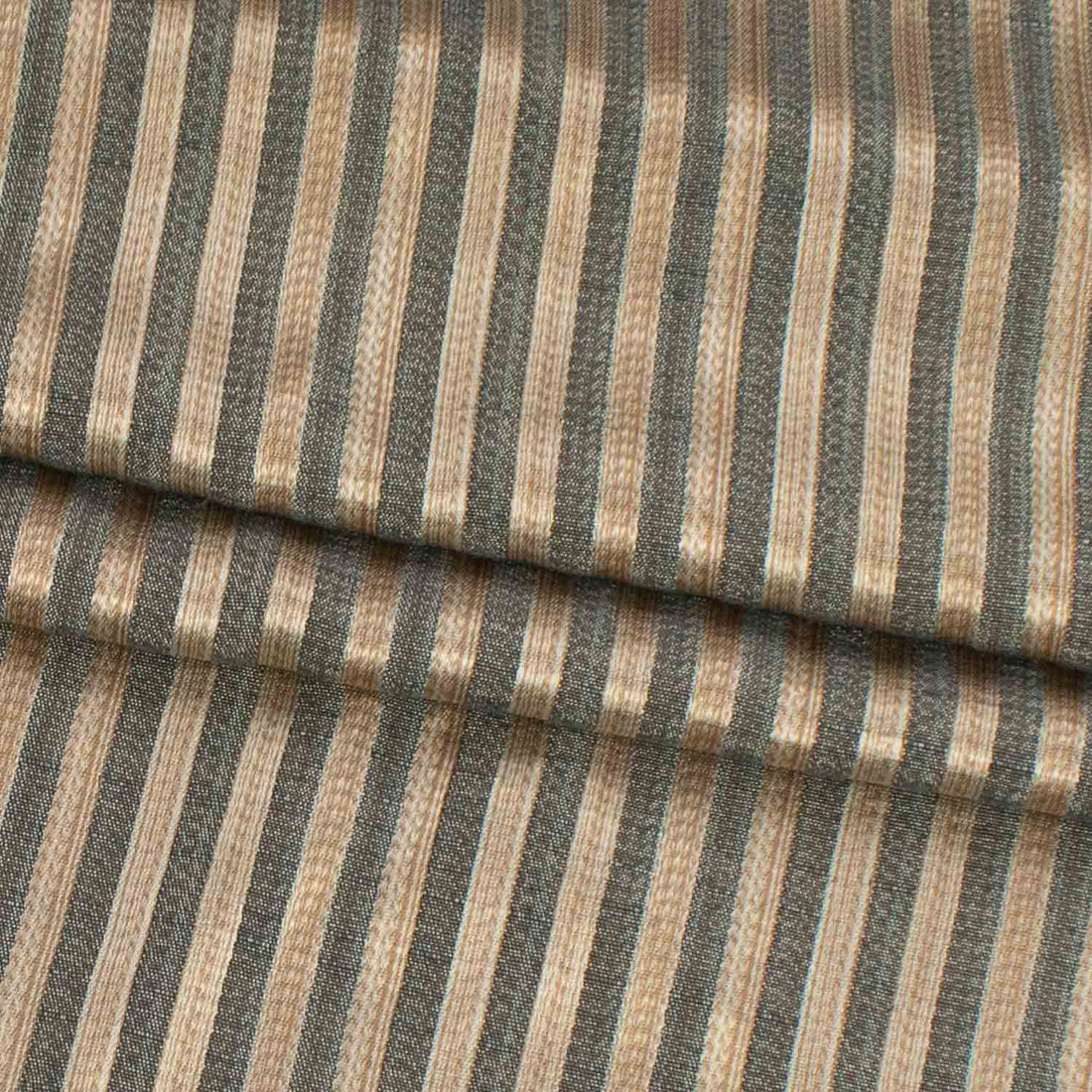 Delvin by Maurice Kain Curtaining/Upholstery Beige & Grey Stripes Jacquard