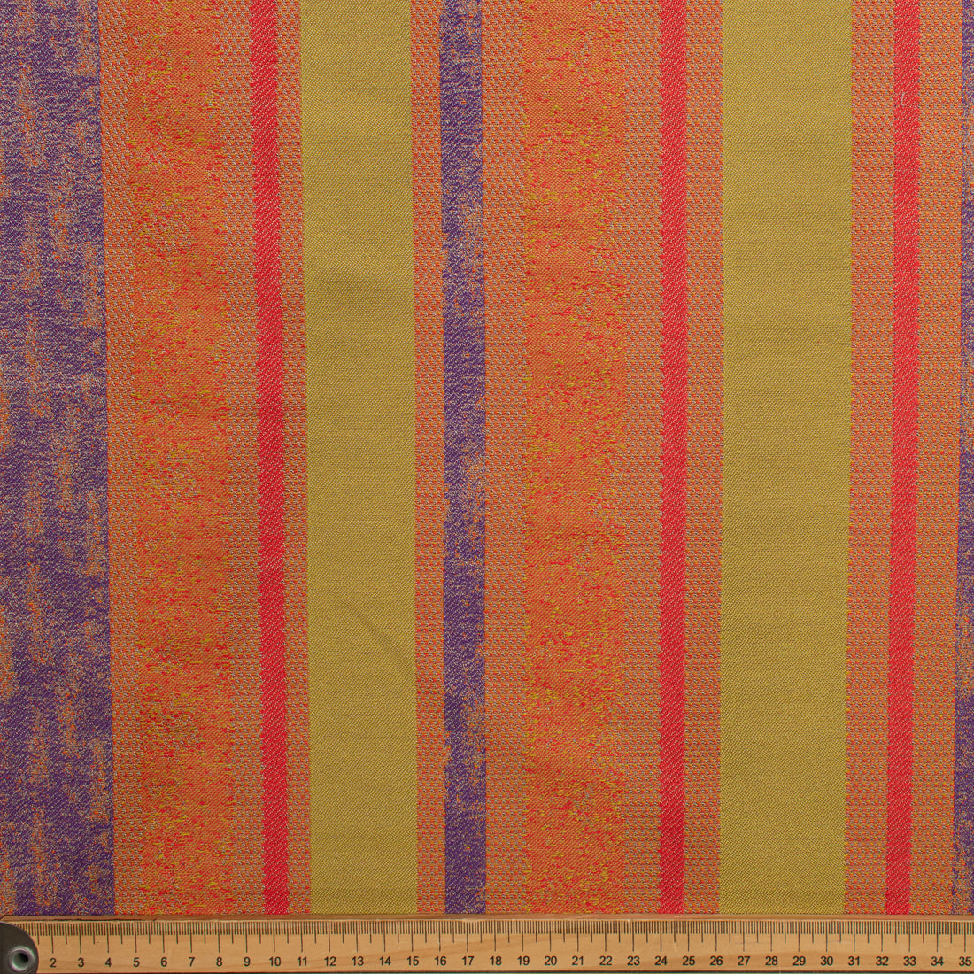 Artisan Stripe Woven Upholstery & Suiting Fabric in Olive/Green