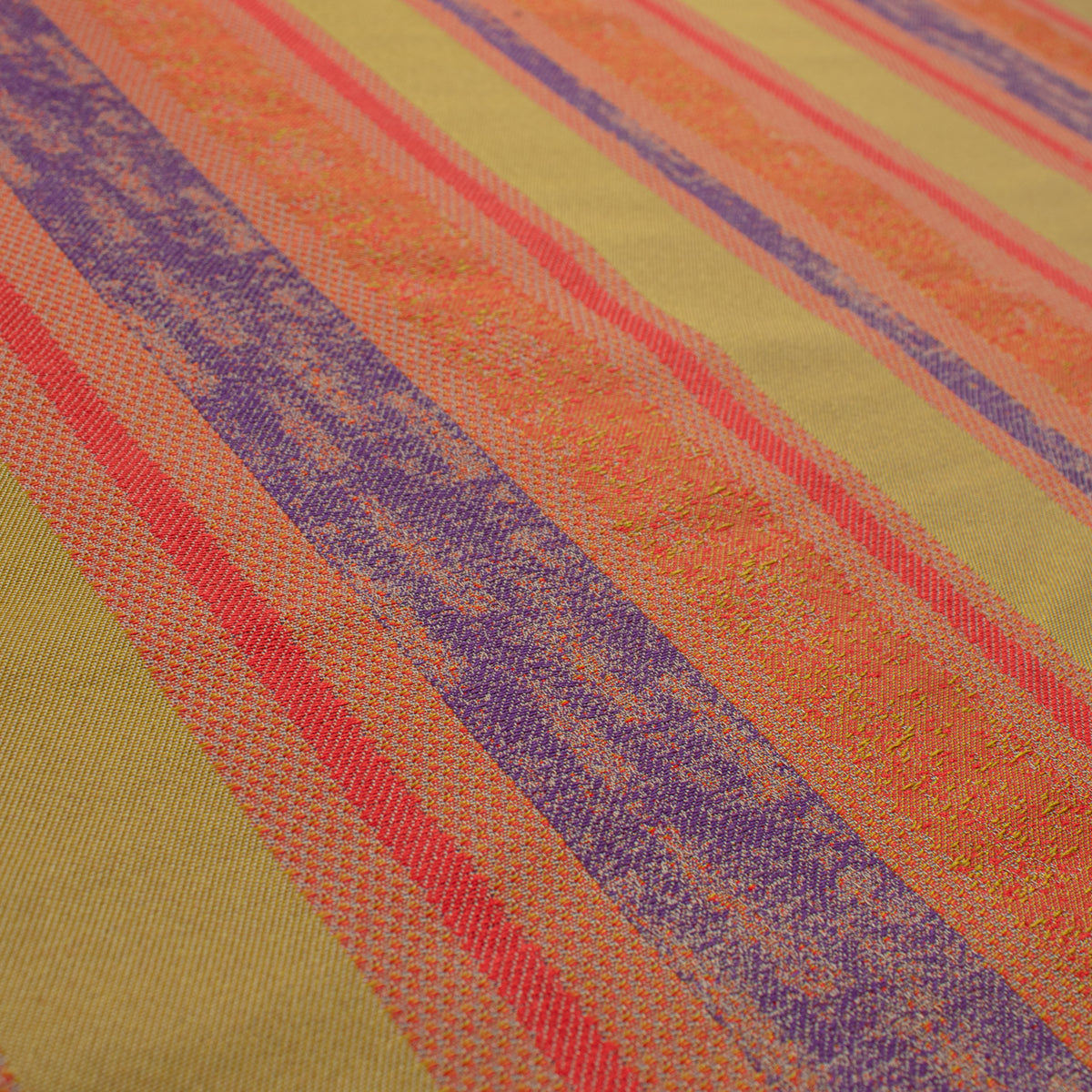 Artisan Stripe Woven Upholstery & Suiting Fabric in Olive/Green
