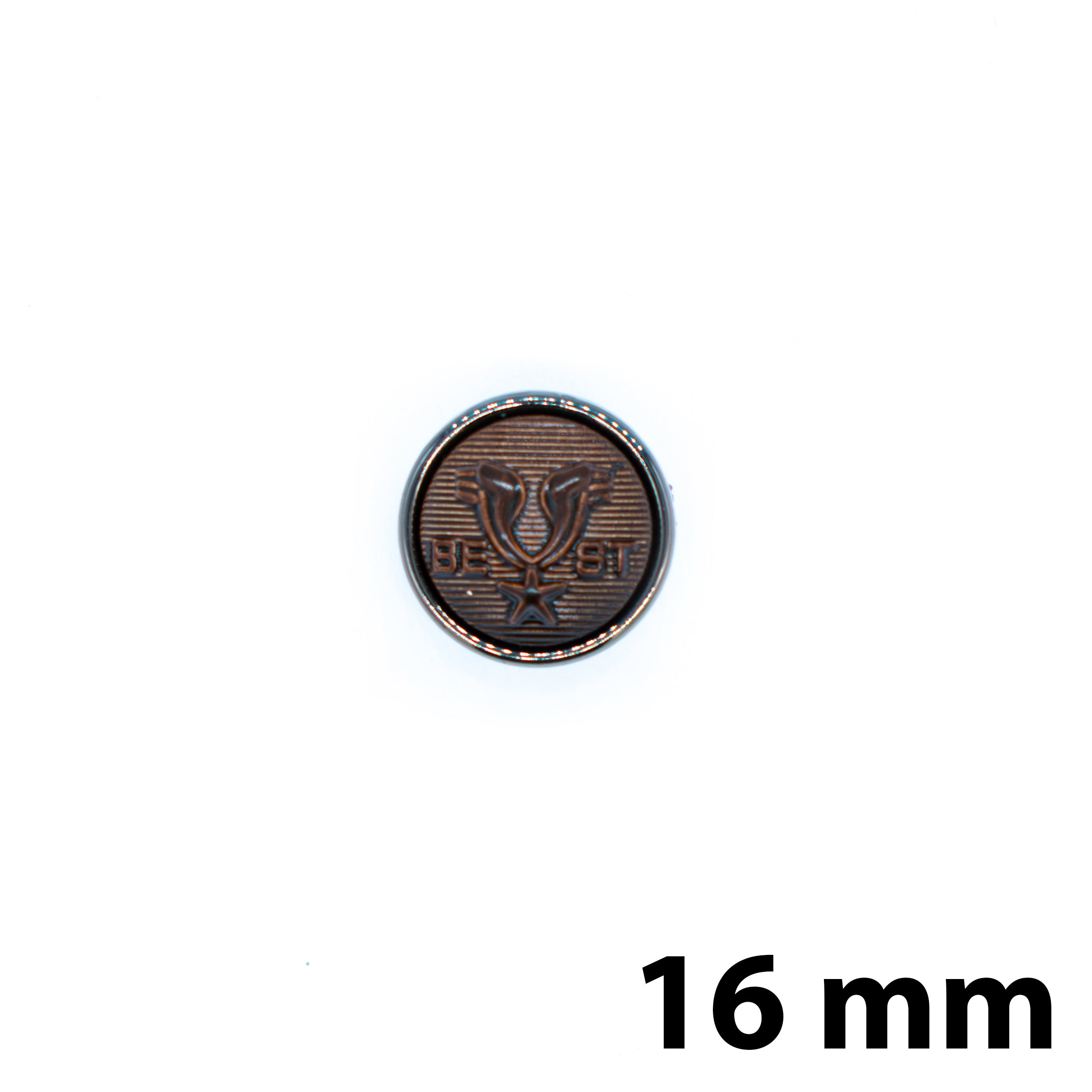 Vintage Eagle Button Coffee/Silver