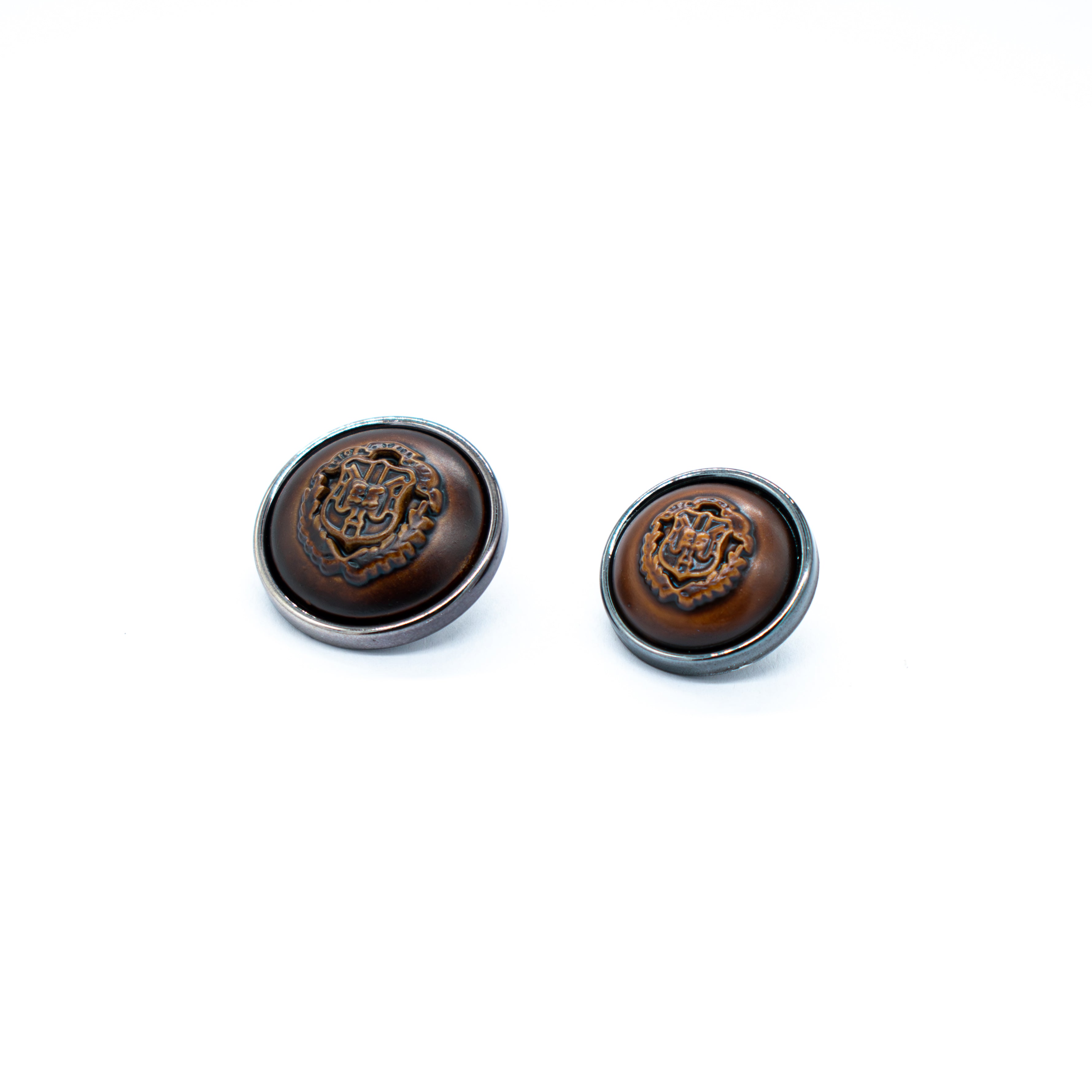 Heritage Crest Button Brown