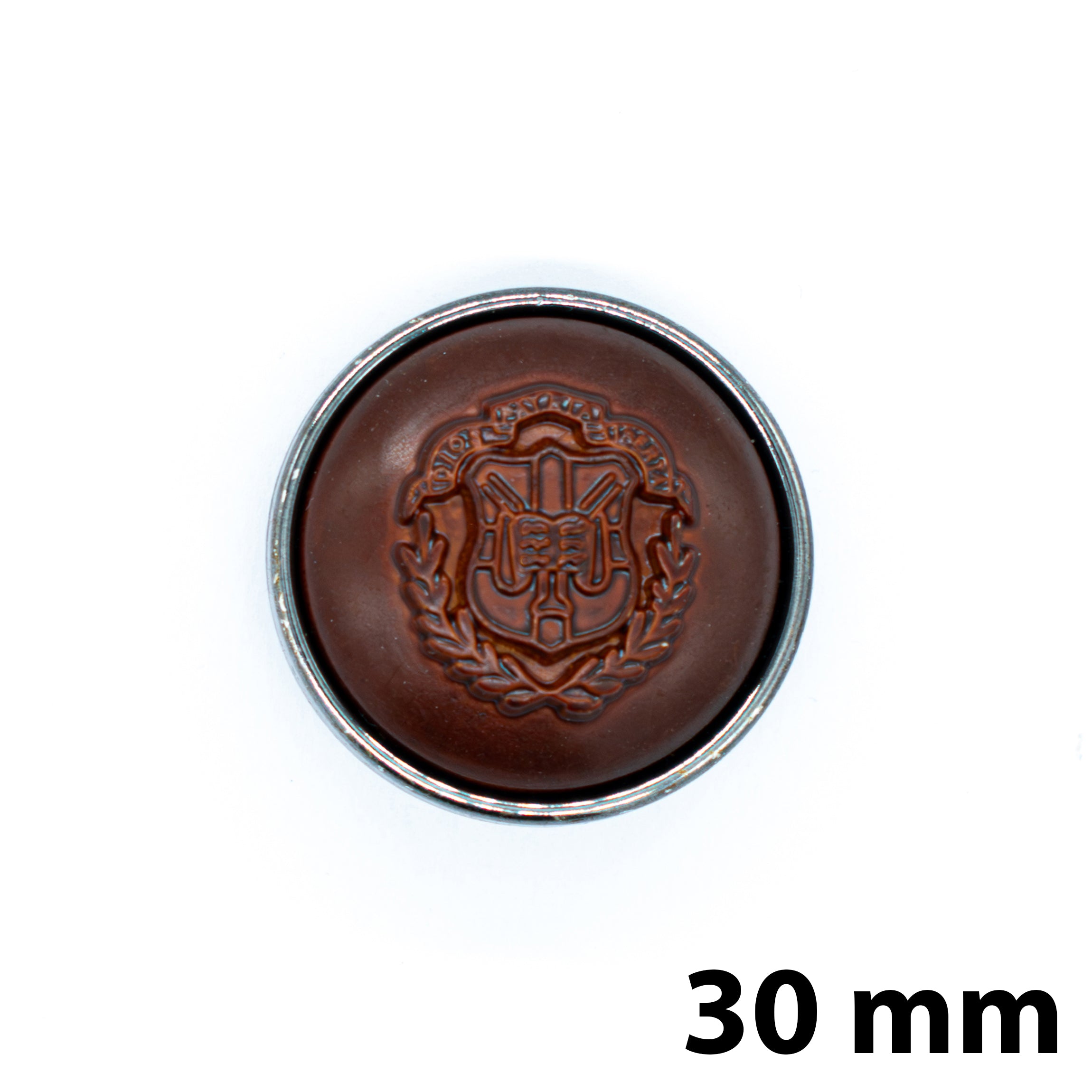 Heritage Crest Button Chestnut Brown