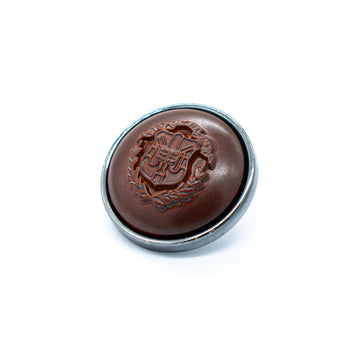 Heritage Crest Button Chestnut Brown