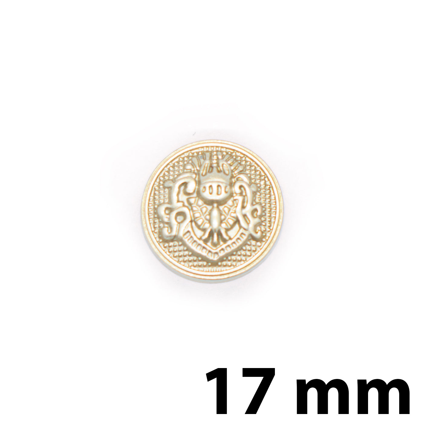 Royal Medallion Button Light Gold