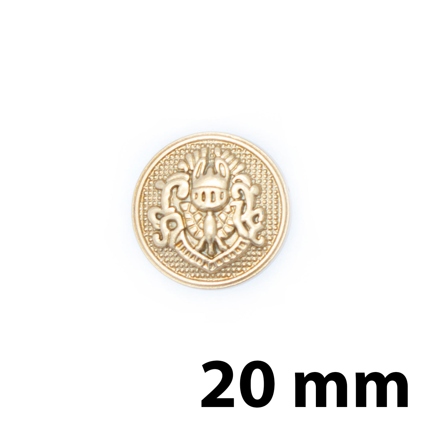 Royal Medallion Button Light Gold