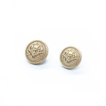 Royal Medallion Button Light Gold