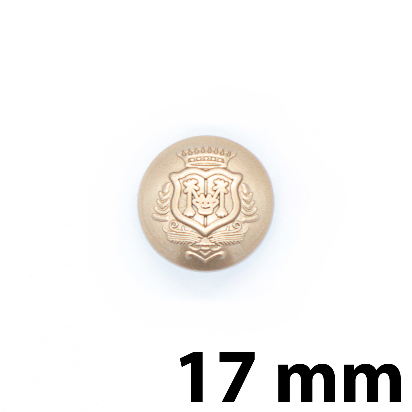 Crown Crest Button Light Gold