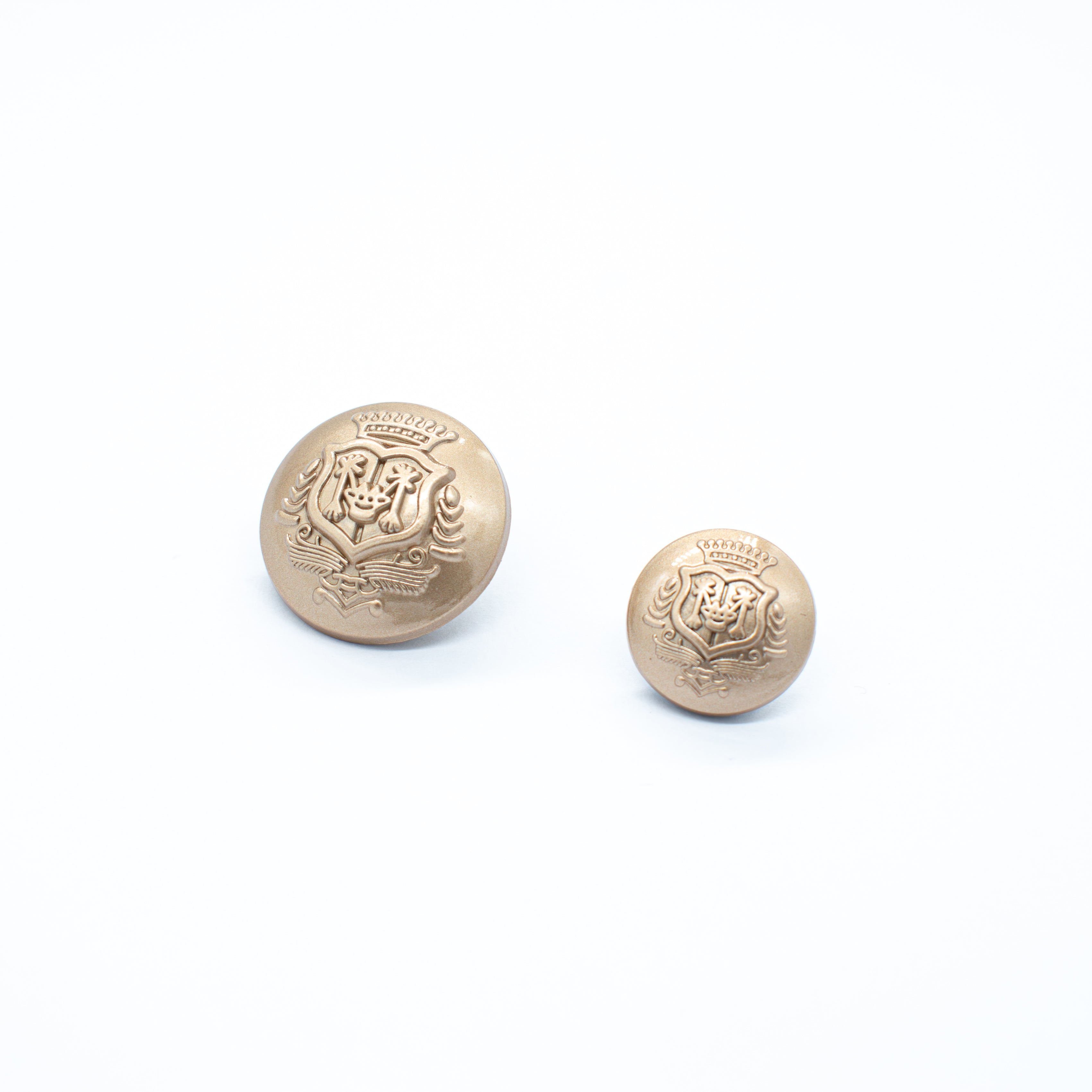 Crown Crest Button Light Gold