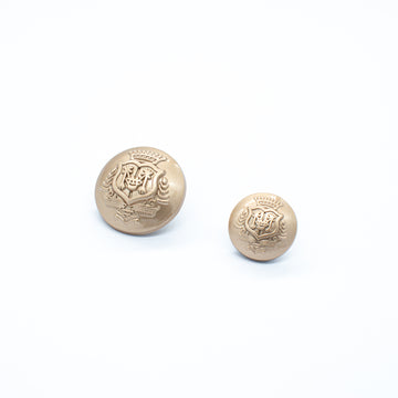 Crown Crest Button Light Gold