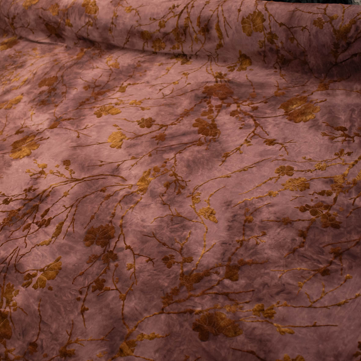Devore Burnout Floral Stretch Mesh