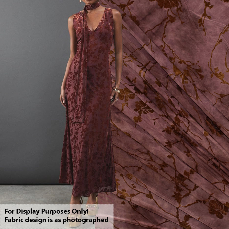 Devore Burnout Floral Stretch Mesh