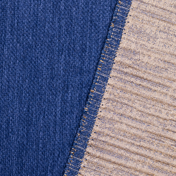 Metallic Lurex Chenille Curtaining & Upholstery Fabric with Foil Backing in Royal Blue
