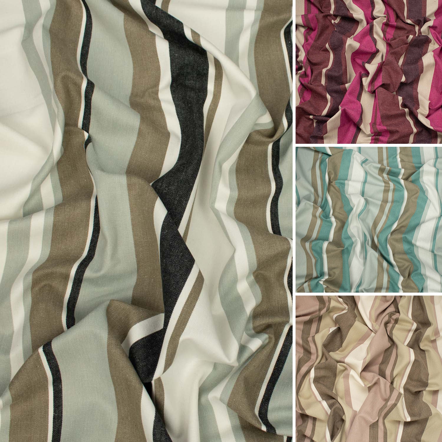 Dockside by Zepel - Curtaining/Upholstery Stripe Canvas