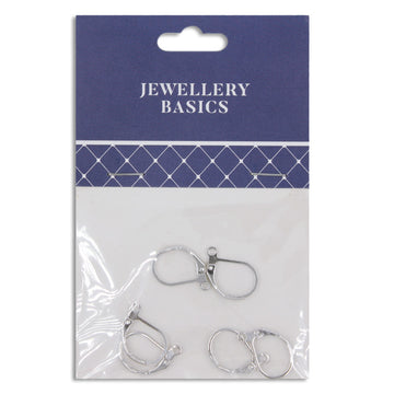 Earring Hook 15mm Black 6Pcs