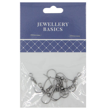 Earring Shepherd Hooks 20mm Antique Silver 10Pcs