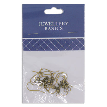 Earring Shepherd Hooks 20mm Boho Gold 10Pcs