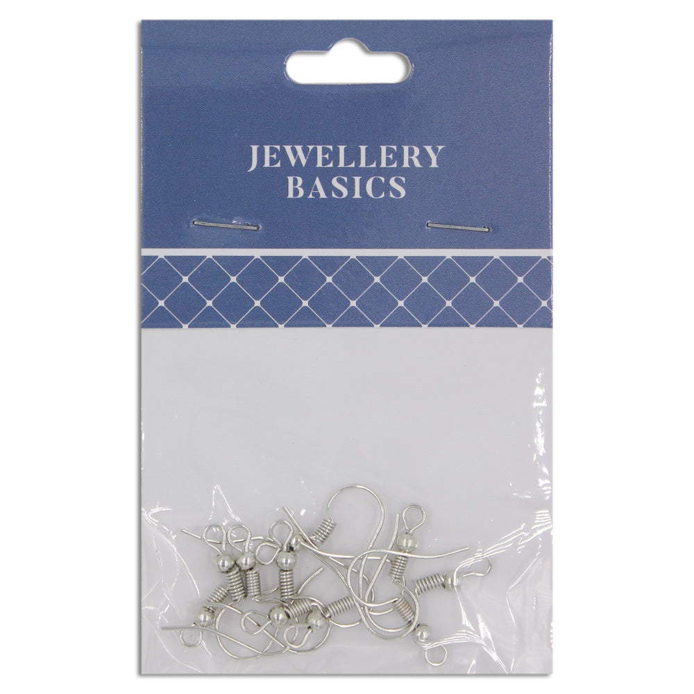 Earring Shepherd Hooks 20mm Dark Silver 10Pcs
