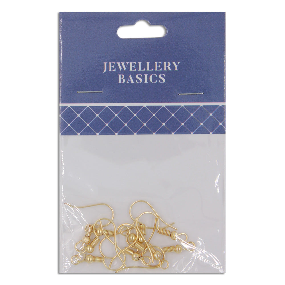 Earring Shepherd Hooks 20mm Gold 10Pcs