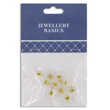 Earring Studs 15mm Gold 10Pcs