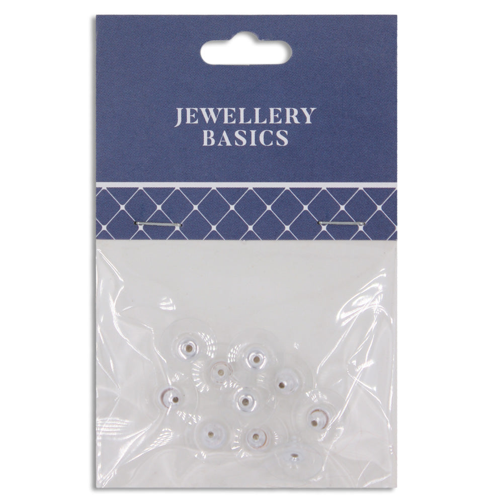 Earring Studs 15mm Silver 10Pcs