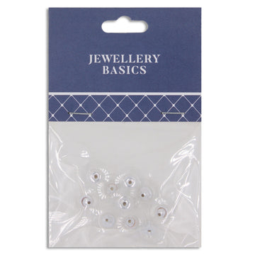 Earring Studs 15mm Silver 10Pcs