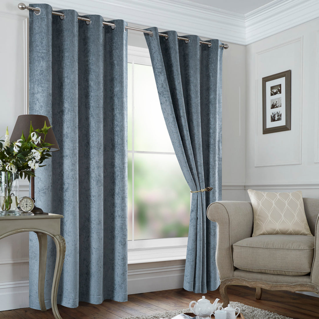 Elysian Chenille Eyelet Curtain
