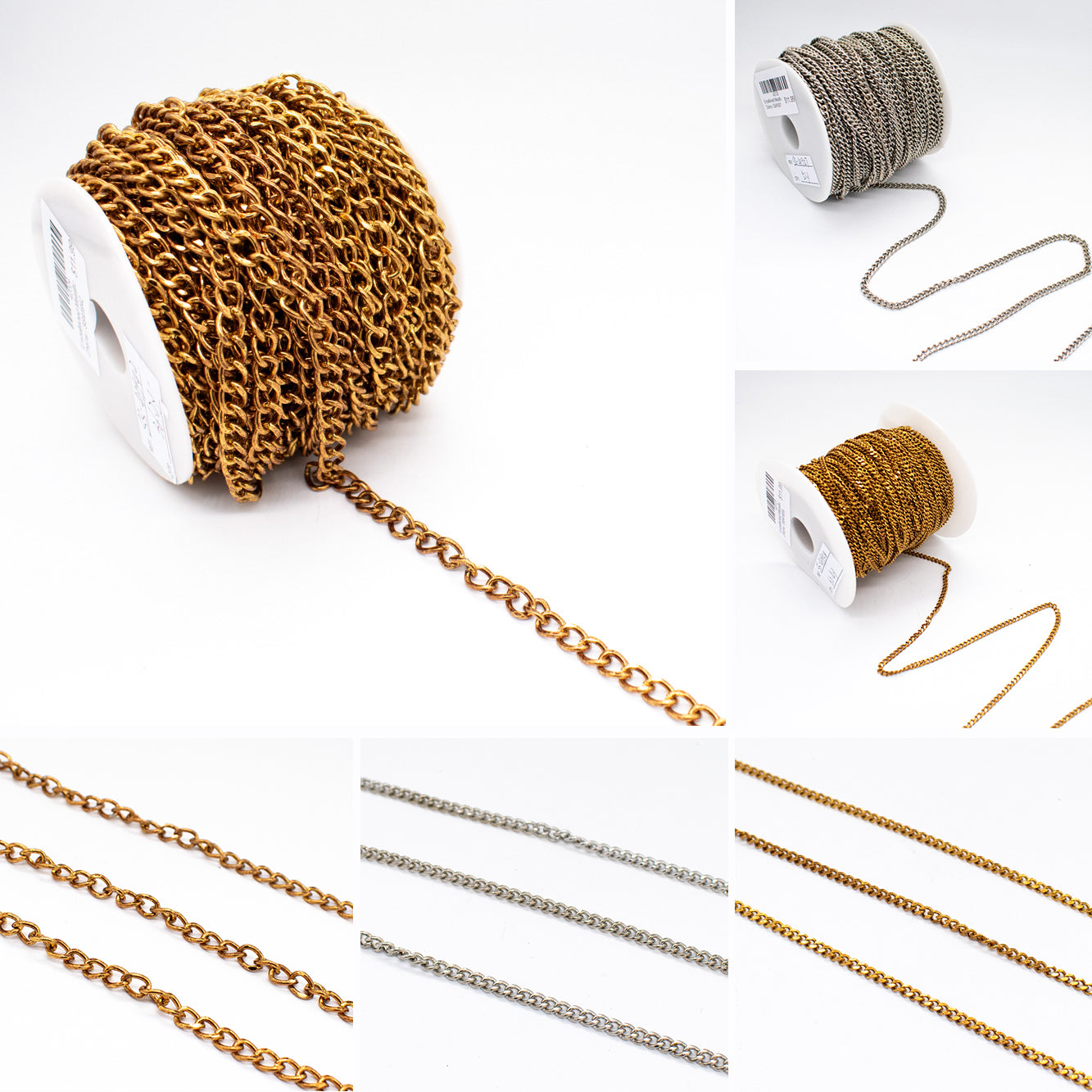 Gold Rust & Silver Metal Chain