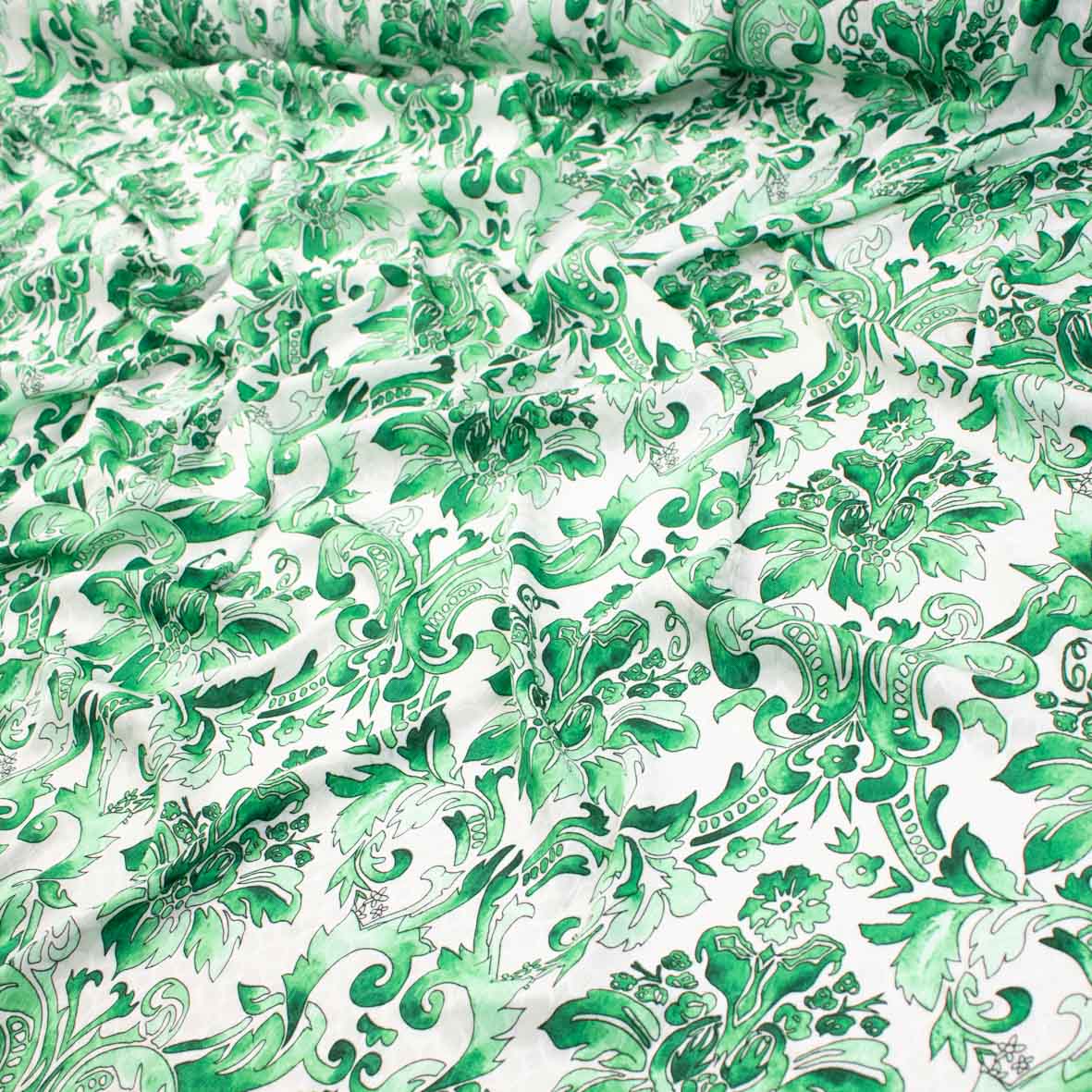 Embossed Crepe Prints SS41913 - Summer Floral Baroque