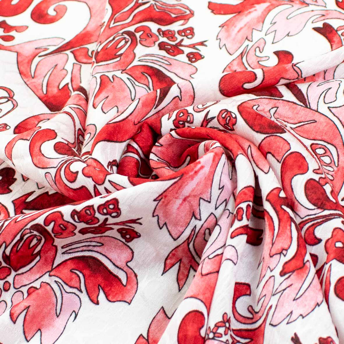 Embossed Crepe Prints SS41913 - Summer Floral Baroque