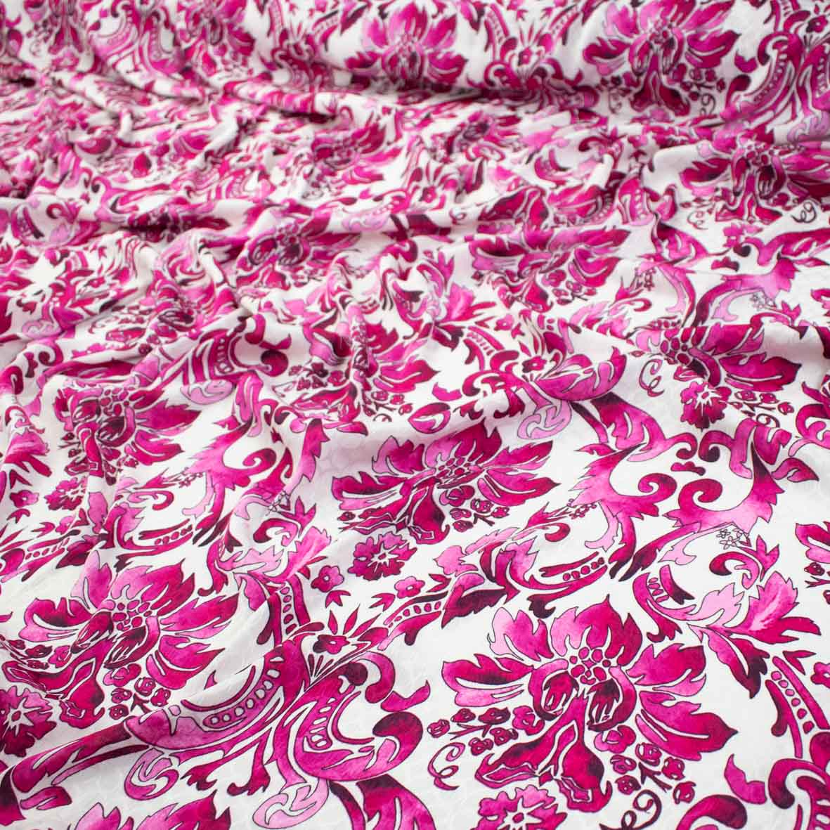 Embossed Crepe Prints SS41913 - Summer Floral Baroque