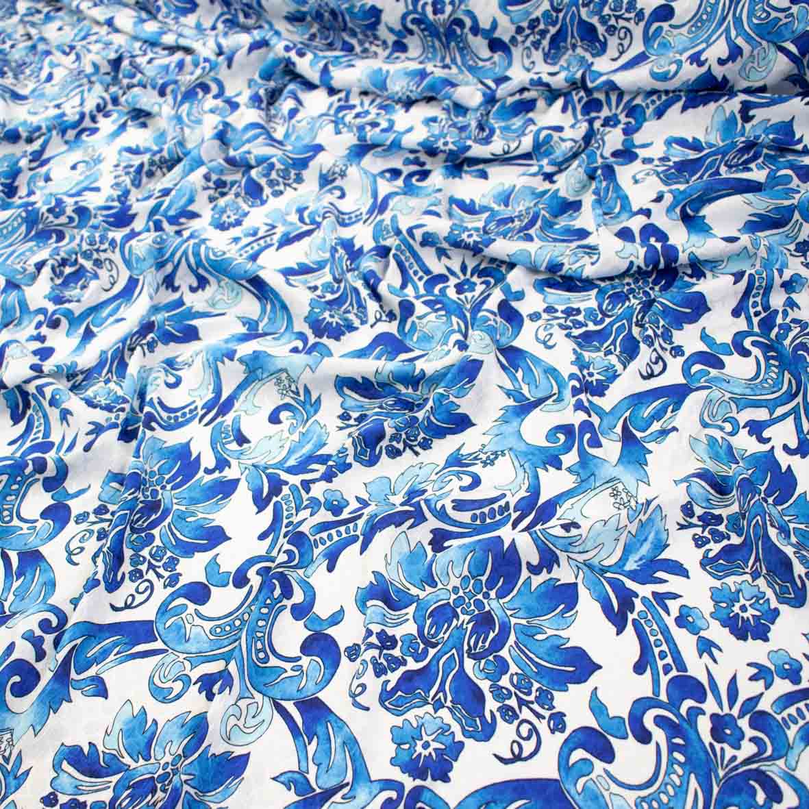 Embossed Crepe Prints SS41913 - Summer Floral Baroque