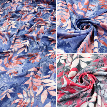 Embossed Crepe Prints SS41916 Urban Leaf Abstract