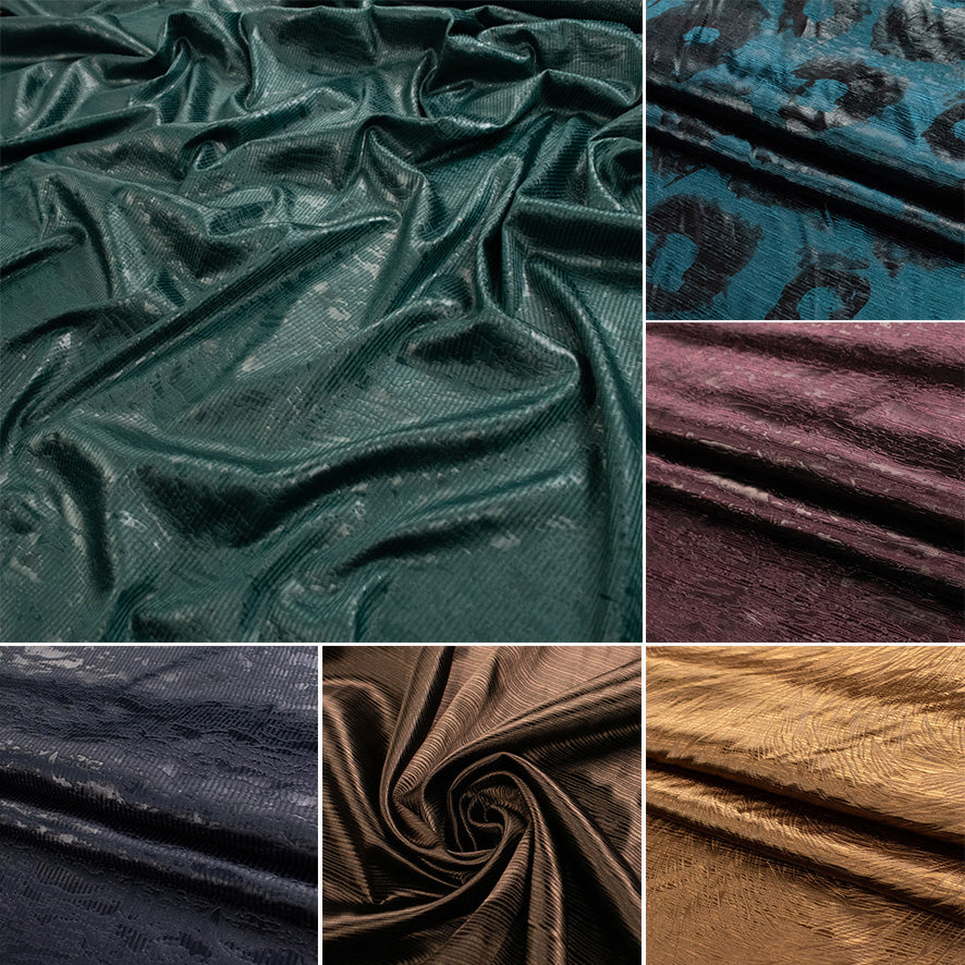 Textured Sateen Embossed Jacquard Suiting