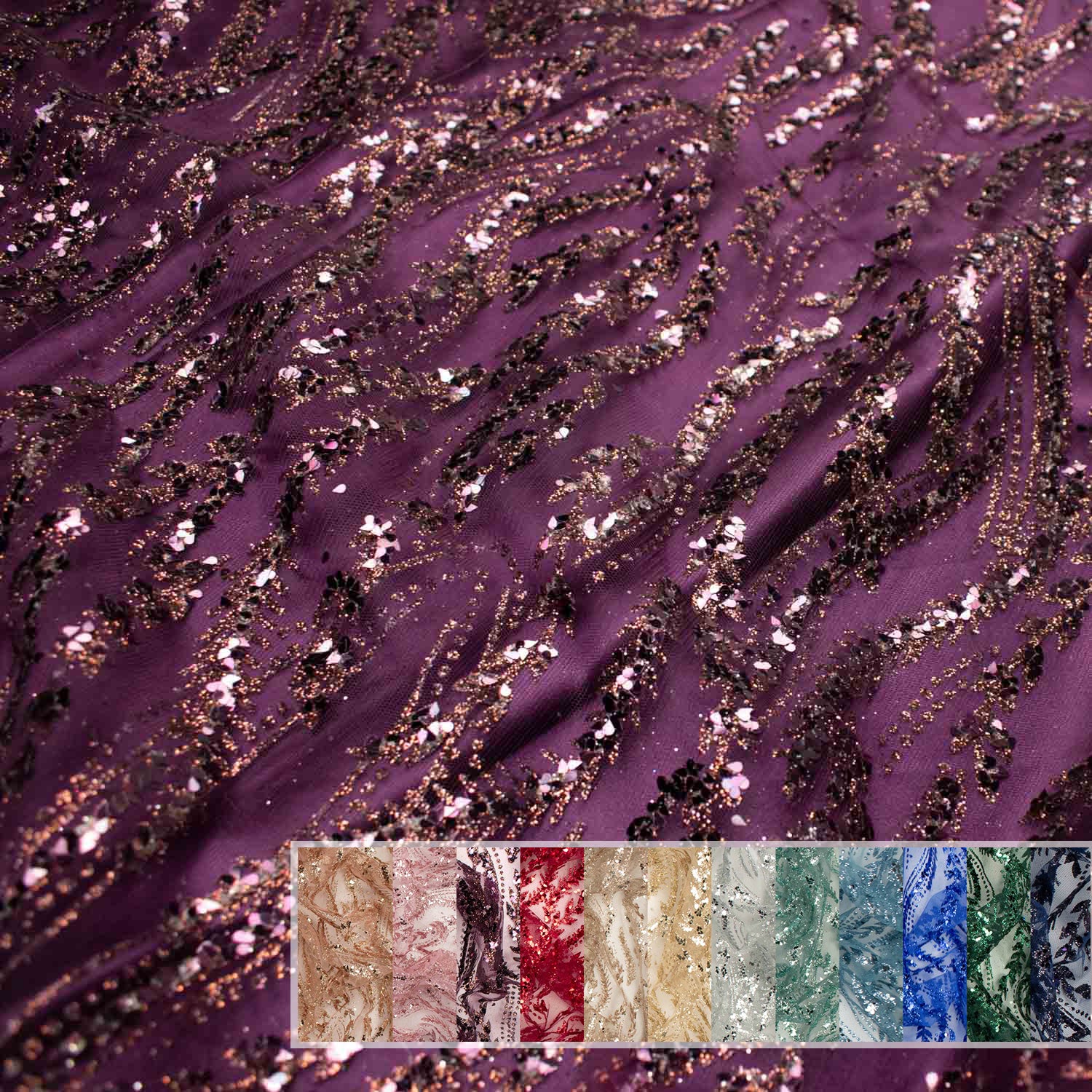 Metallic Glitter Couture Sequin Mesh