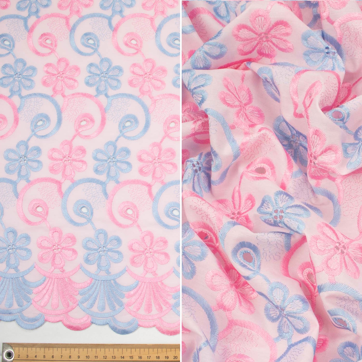 Embroidered Eyelet Cotton Anglaise Lace