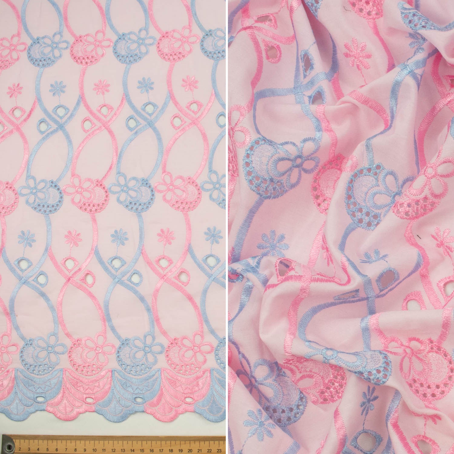 Embroidered Eyelet Cotton Anglaise Lace