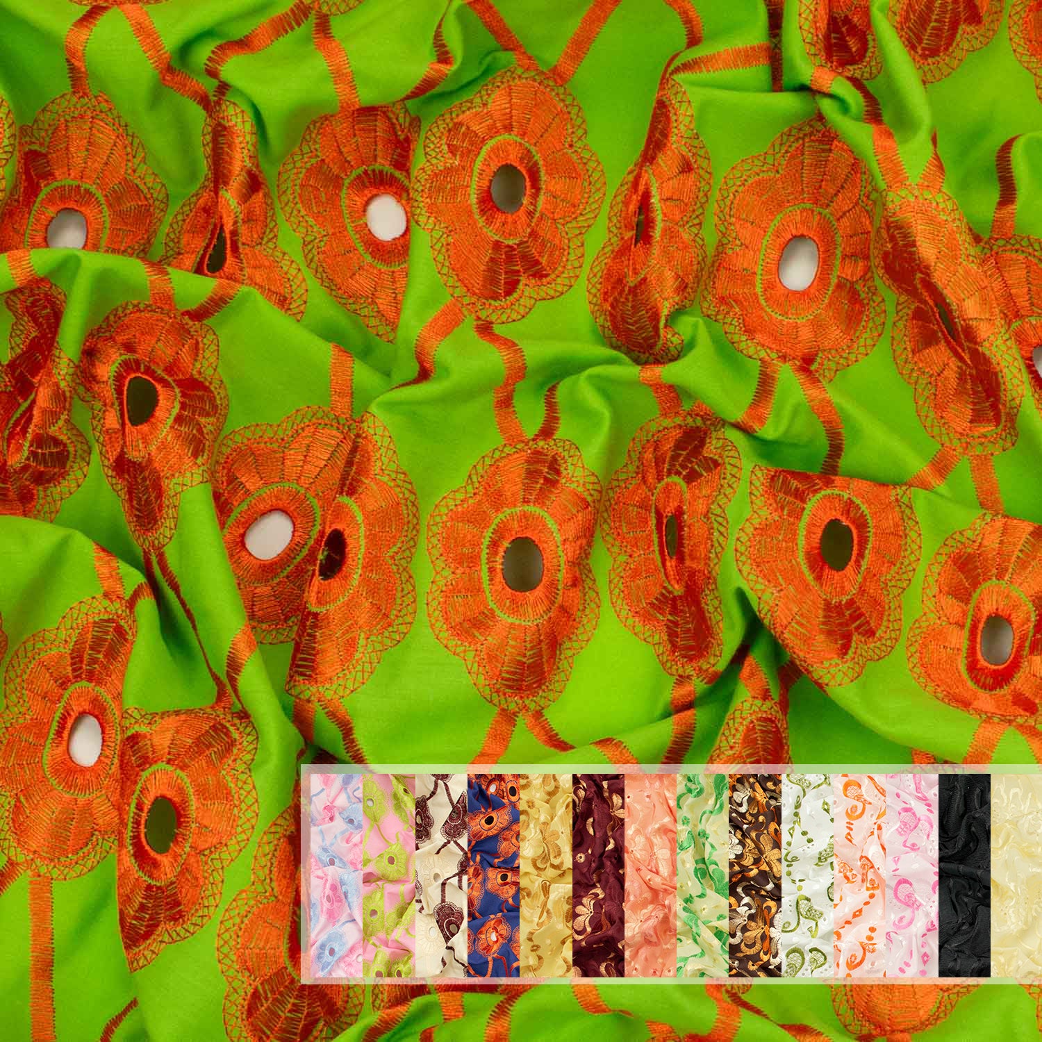 Embroidered Eyelet Cotton Anglaise Lace