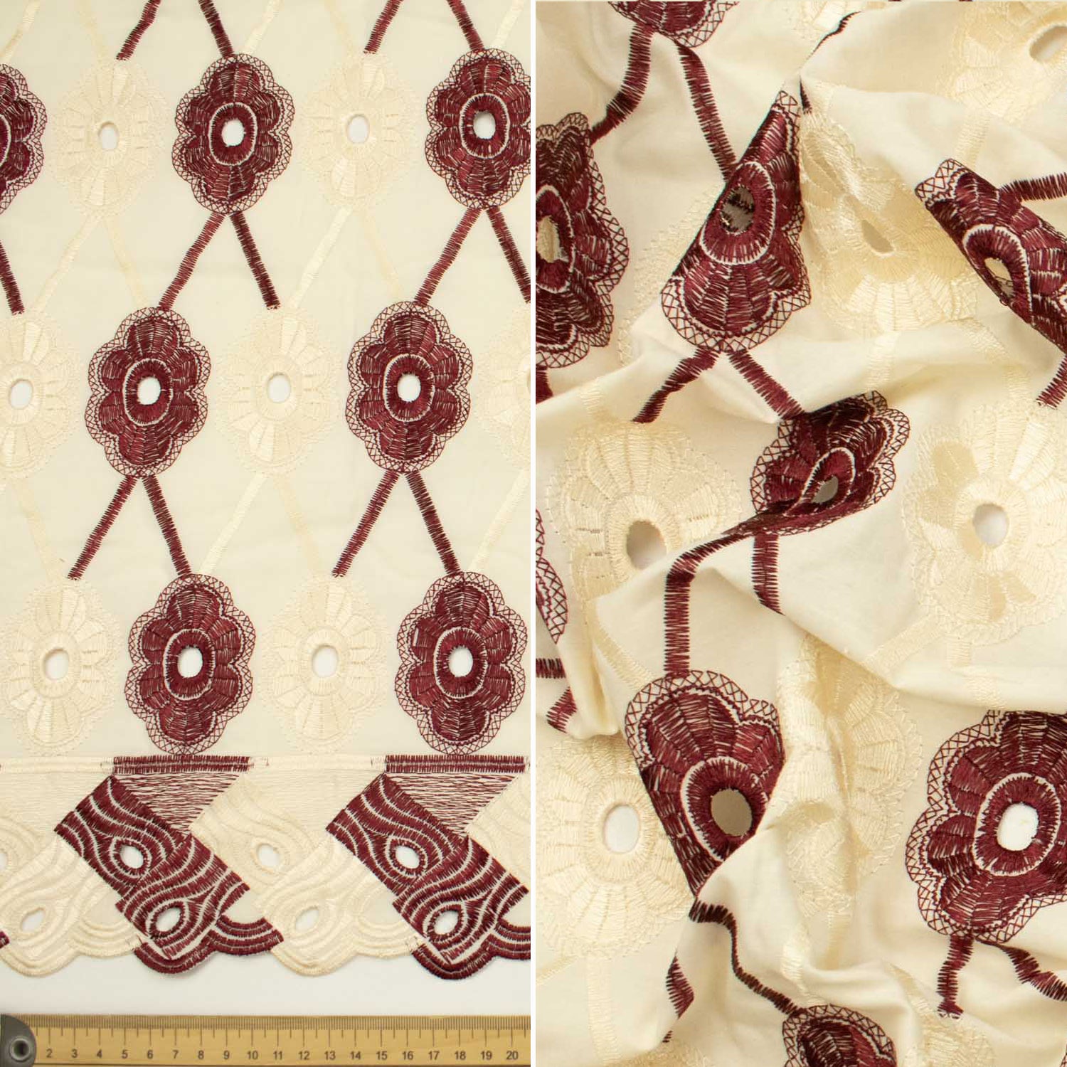 Embroidered Eyelet Cotton Anglaise Lace