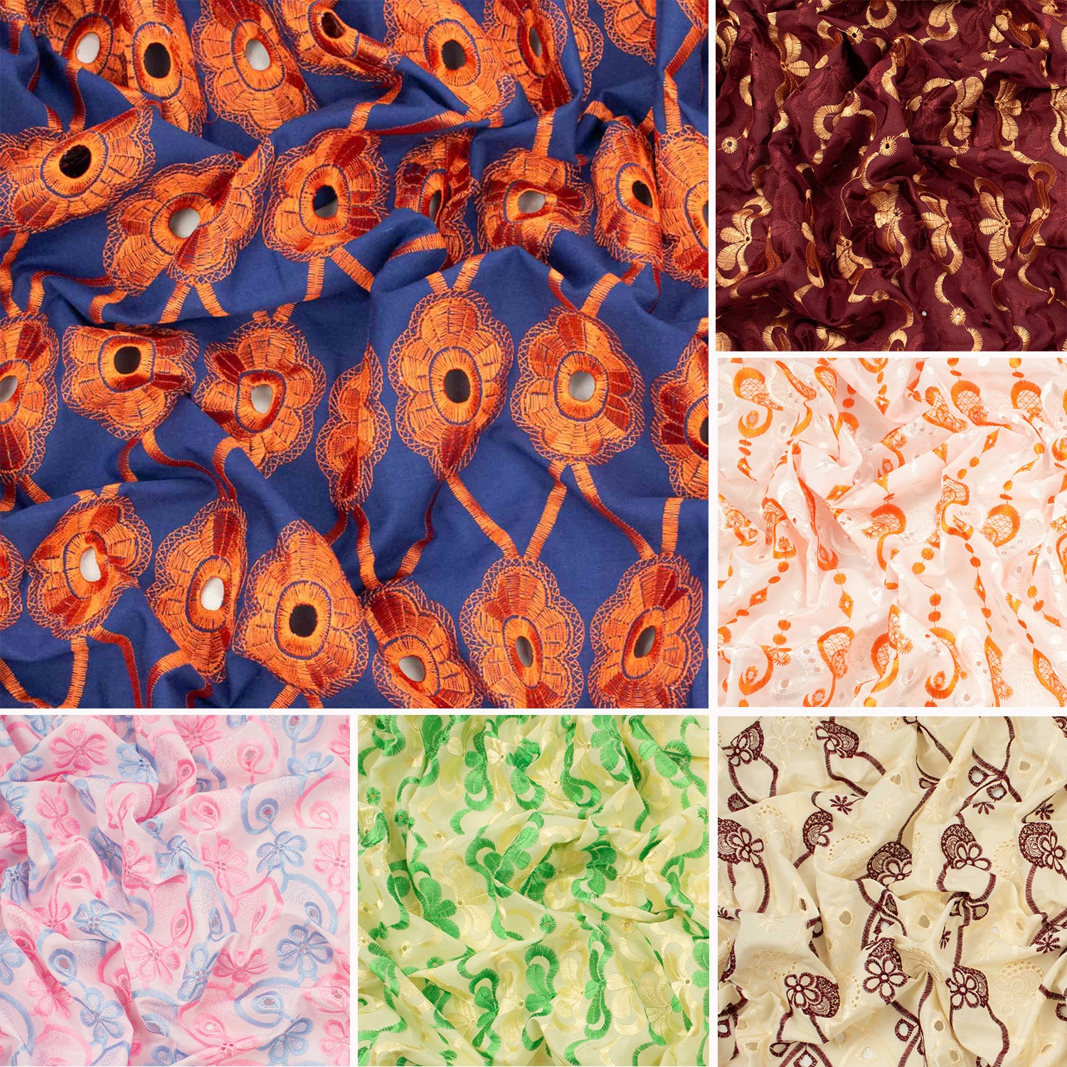 Embroidered Eyelet Cotton Anglaise Lace