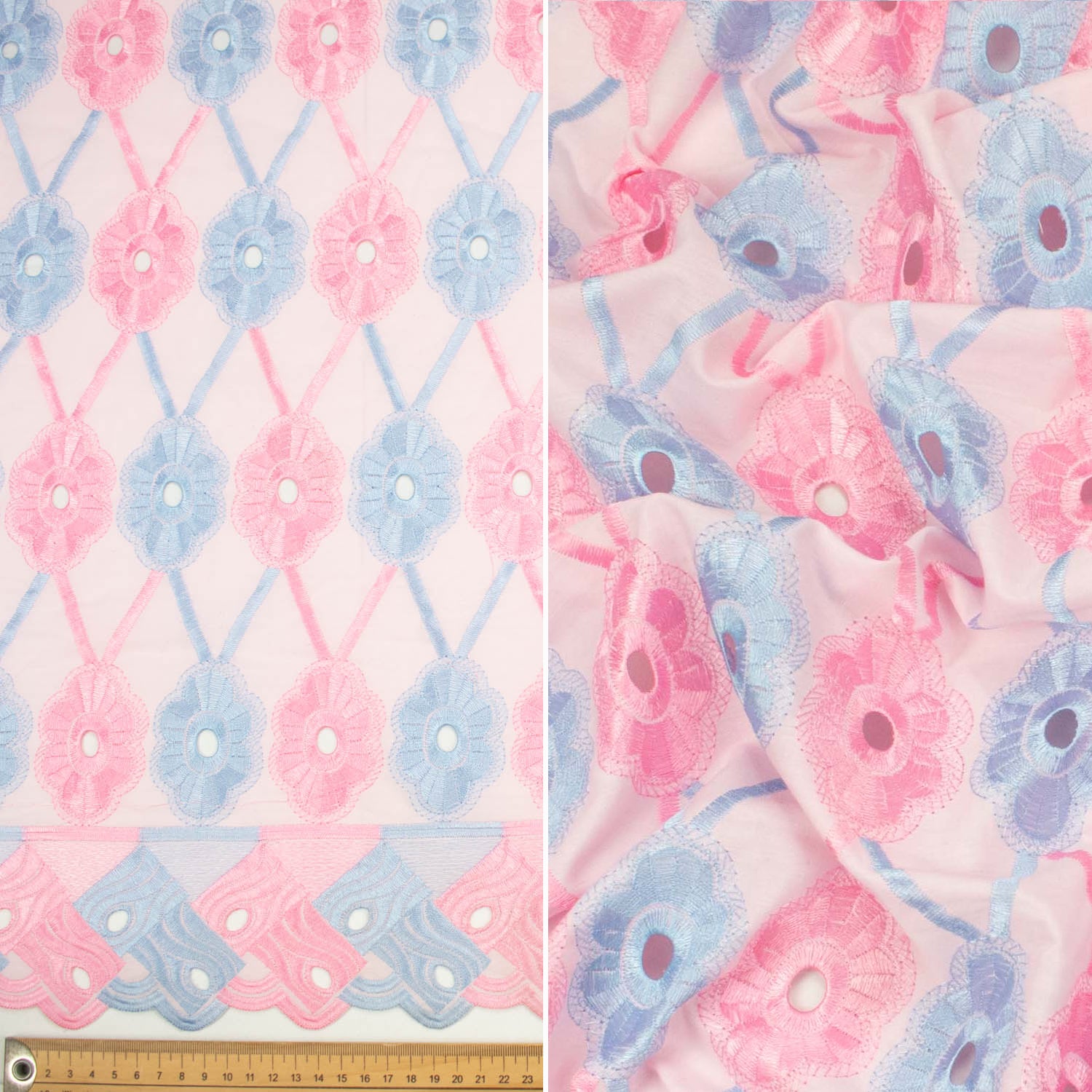 Embroidered Eyelet Cotton Anglaise Lace