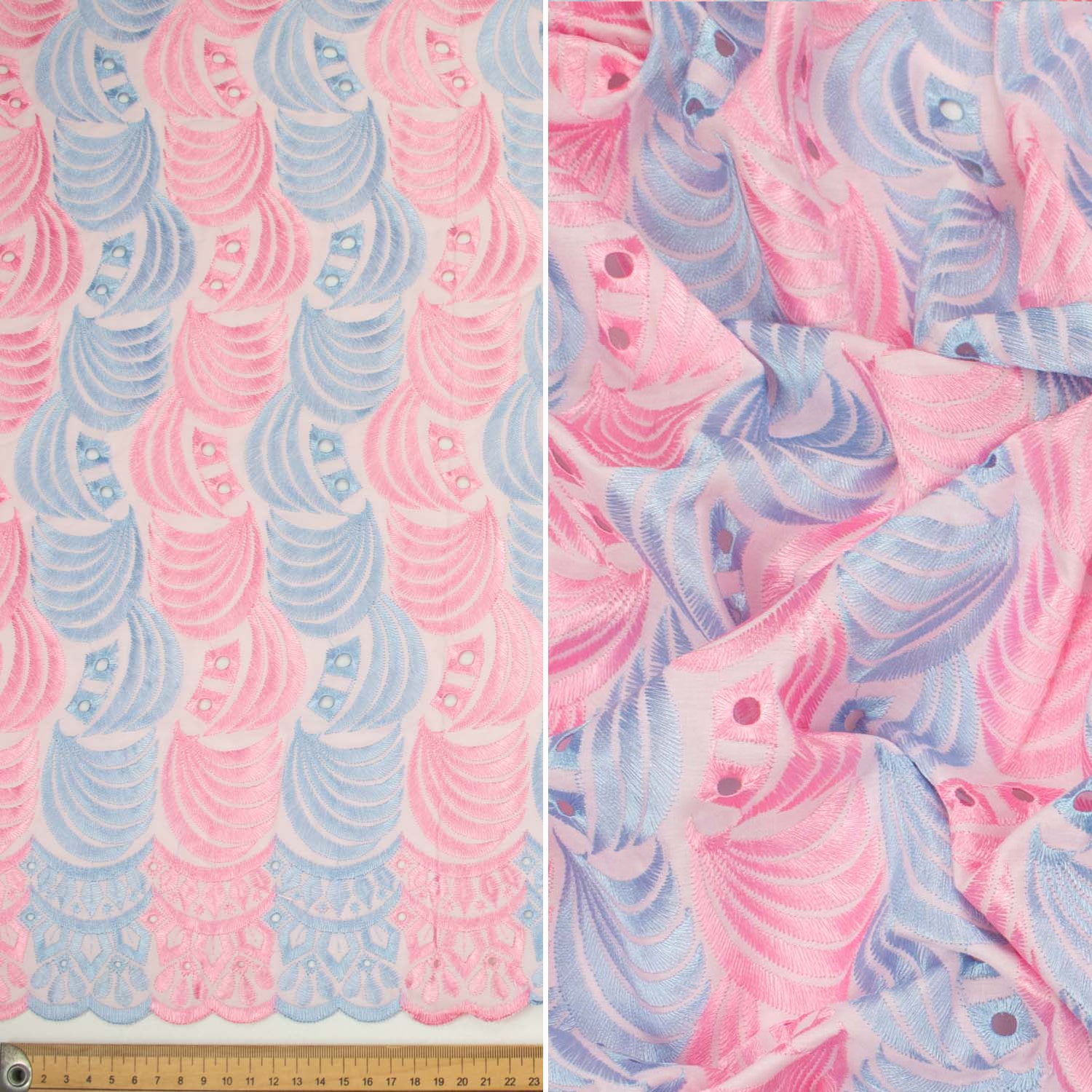 Embroidered Eyelet Cotton Anglaise Lace