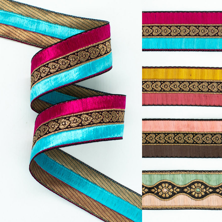 Vintage Embroidered Jacquard Ribbon-32mm