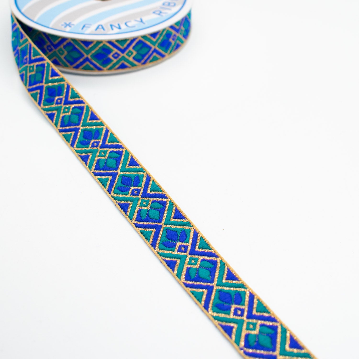 Embroidered Fancy Jacquard Ribbon-2cm