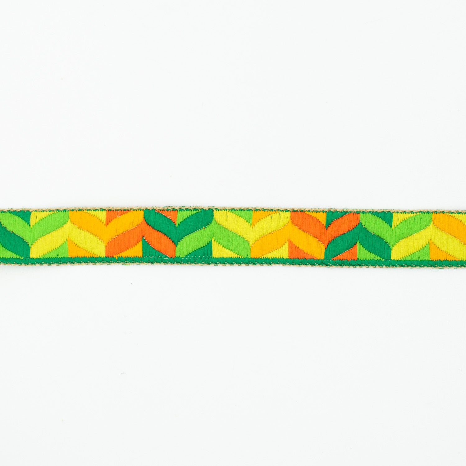 Embroidered Fancy Geometric Jacquard Ribbon 2cm