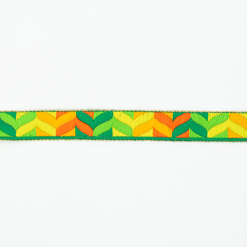 Embroidered Fancy Geometric Jacquard Ribbon 2cm