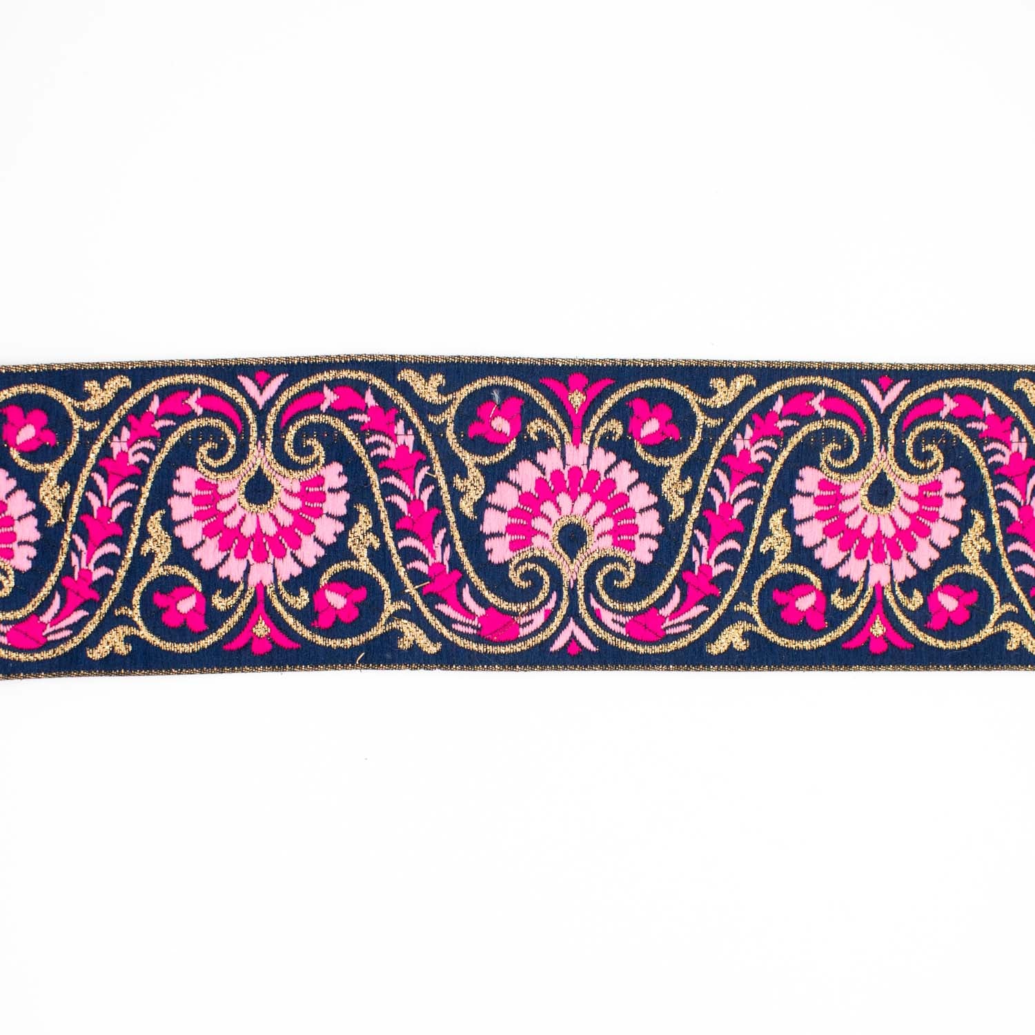 Embroidered Fancy Damask Floral Jacquard Ribbon-6.5cm